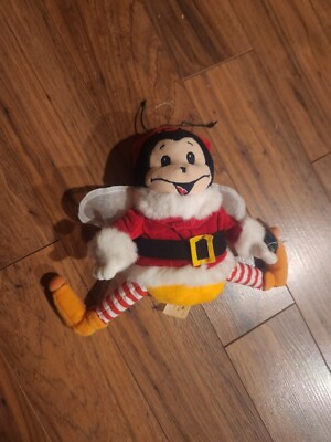 Vintage 1998 Zephyr Design Humbug Bean Bag ''Santa'' Bug by Tobin Fraley.  NWT