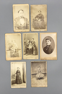Mixed Lot 7 Studio Portrait Photos Yard Photography Old Antique Pictures Photography