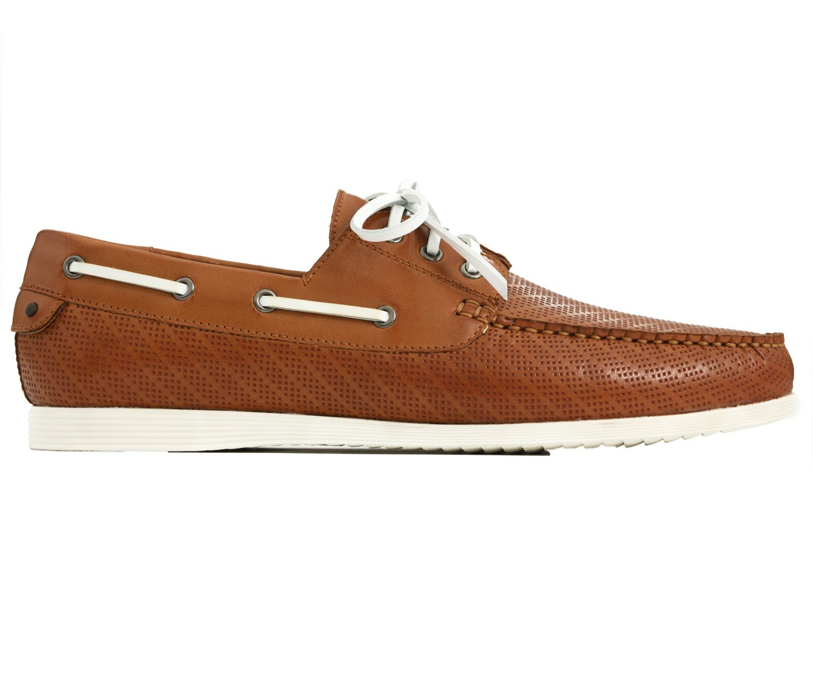 Three Eyelet Lace Up Classic Boat Shoe 