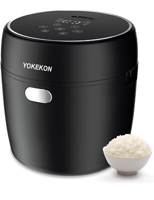 YOKEKON Reiskocher klein 2L, zuckerarmer Mini Reisbereiter und Edelstahl Dampf