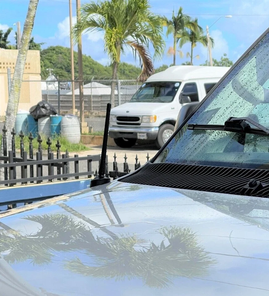 Mástil de antena de goma negro corto de 7" radio AM/FM para Chevrolet Express 1996-2025 Foto 3 de 4