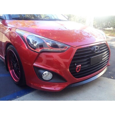 Red Folding Tow Hook For Hyundai 2012-2017 - Heavy Duty Aluminum Racing Style Tow Hook Front Bumper Accessory