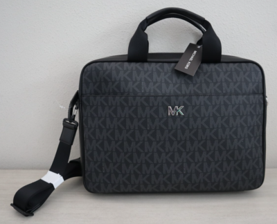 Michael Kors 87S5SEVA4B Unisex Black Monogram Everett Briefcase