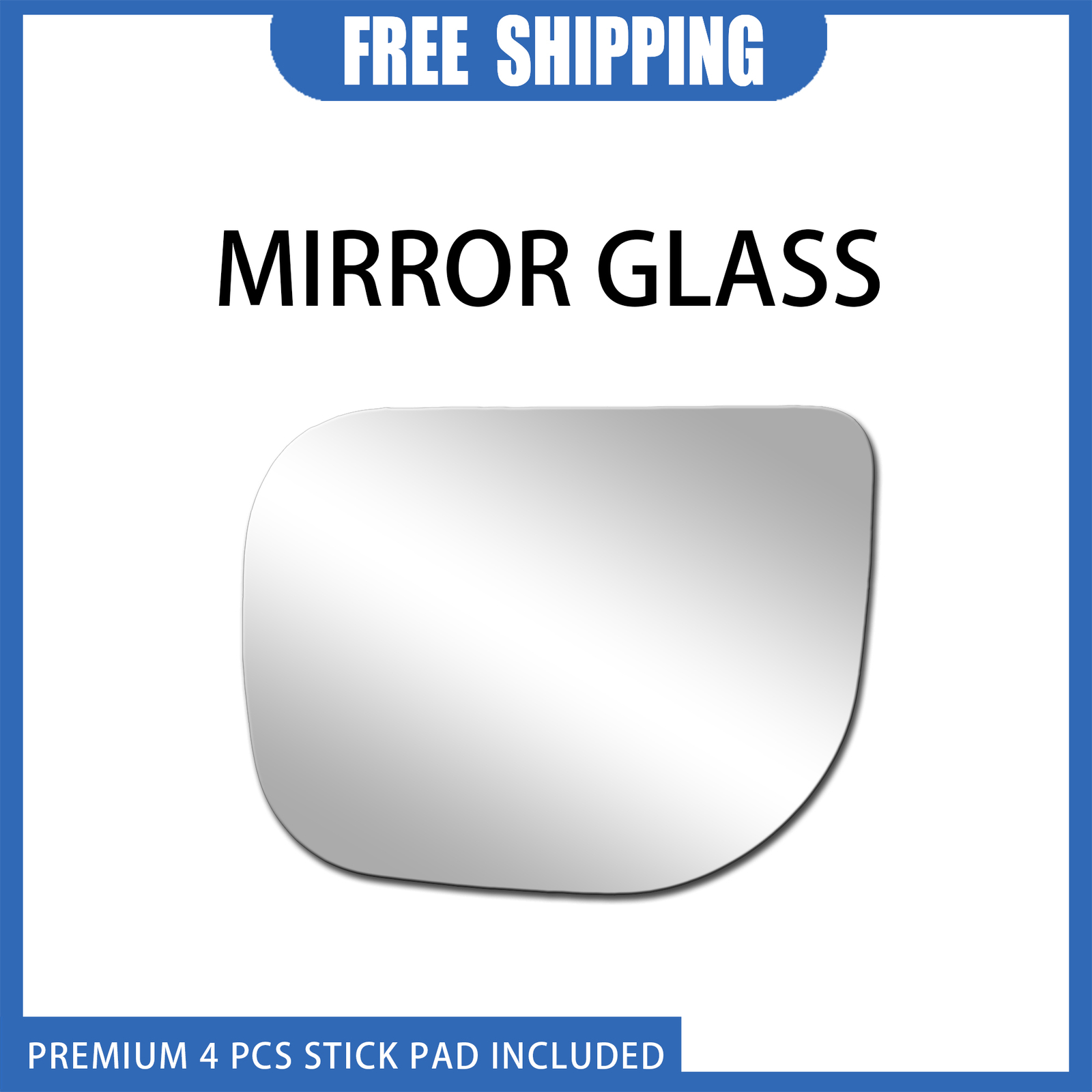 Mirror Glass Driver LH Side For 2004-2006 Nissan Titan Replacement+Flat+Adhesive