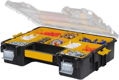 Small Parts Organizer, Hardware Storage Box with Removable Dividers, 10-Compartm