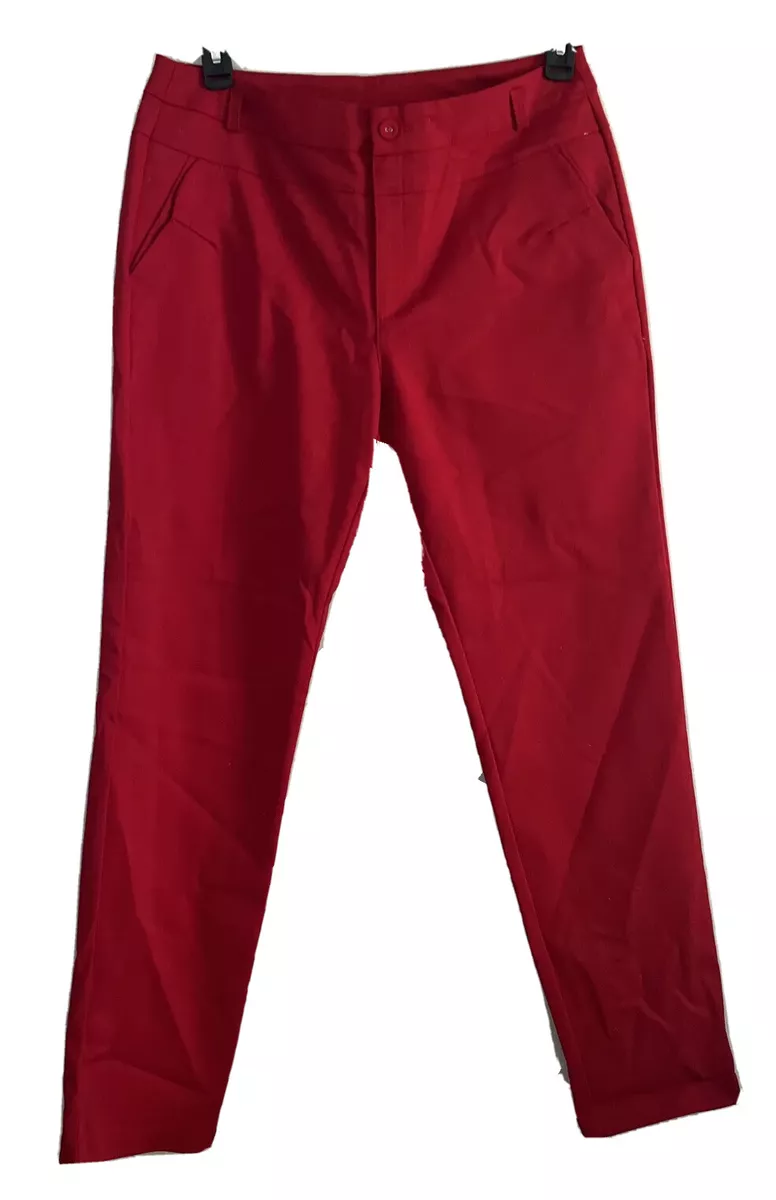 Womens plus size best sale red dress pants
