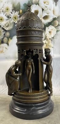 Franz Bergman Real Vienna Bronze Nude Artwork Slave Trader Made Statue