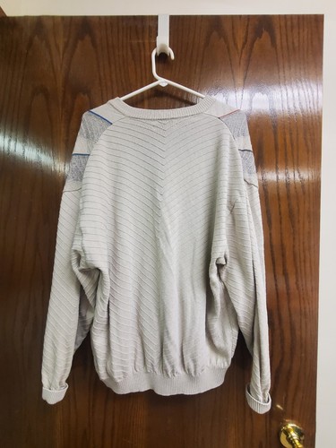 St. Croix Knits Sweater Mens Grandpa Sweater V Neck cardigan Large Made in USA - Picture 6 of 11