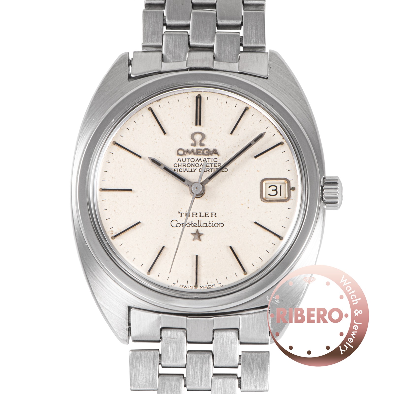 OMEGA Constellation Date C-Line Case 168.017 Tuller W-name Cal.564 from JAPAN