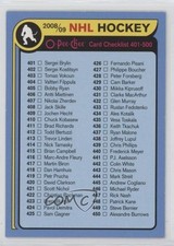 2008-09 O-Pee-Chee Checklist Retro Checklist Cards 401-500 #500 0d4