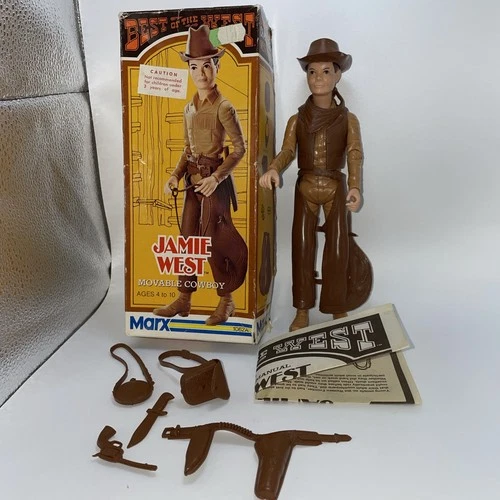 1960s Marx Johnny West Series The Jamie West figure with accessories + box