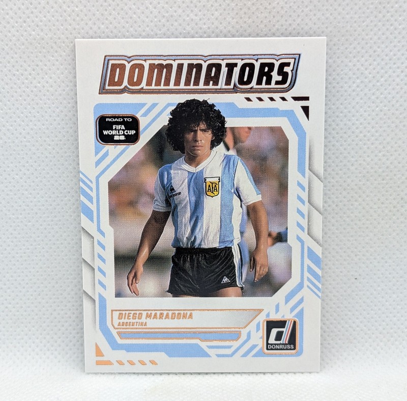 2025-26 Donruss Soccer World Cup Diego Maradona Dominators Base Insert
