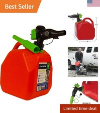 2 Gallon Spill-Proof Smart Control Gas Can with Flame Safety  Bonus Extender