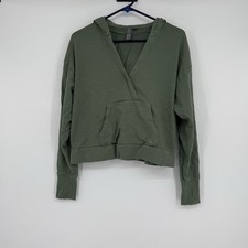 Sweaty Betty Army Green Activewear Essentials Pullover Hoodie Cropped Gym S 4-6