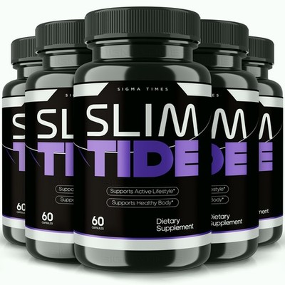 SlimTide Capsules, Slim Tide Weight Loss Support Pills & Energy Supplement - 5PK