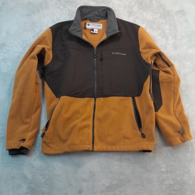 Men's Brown/Orange Size XL Columbia Titanium Interchange Tech Jacket