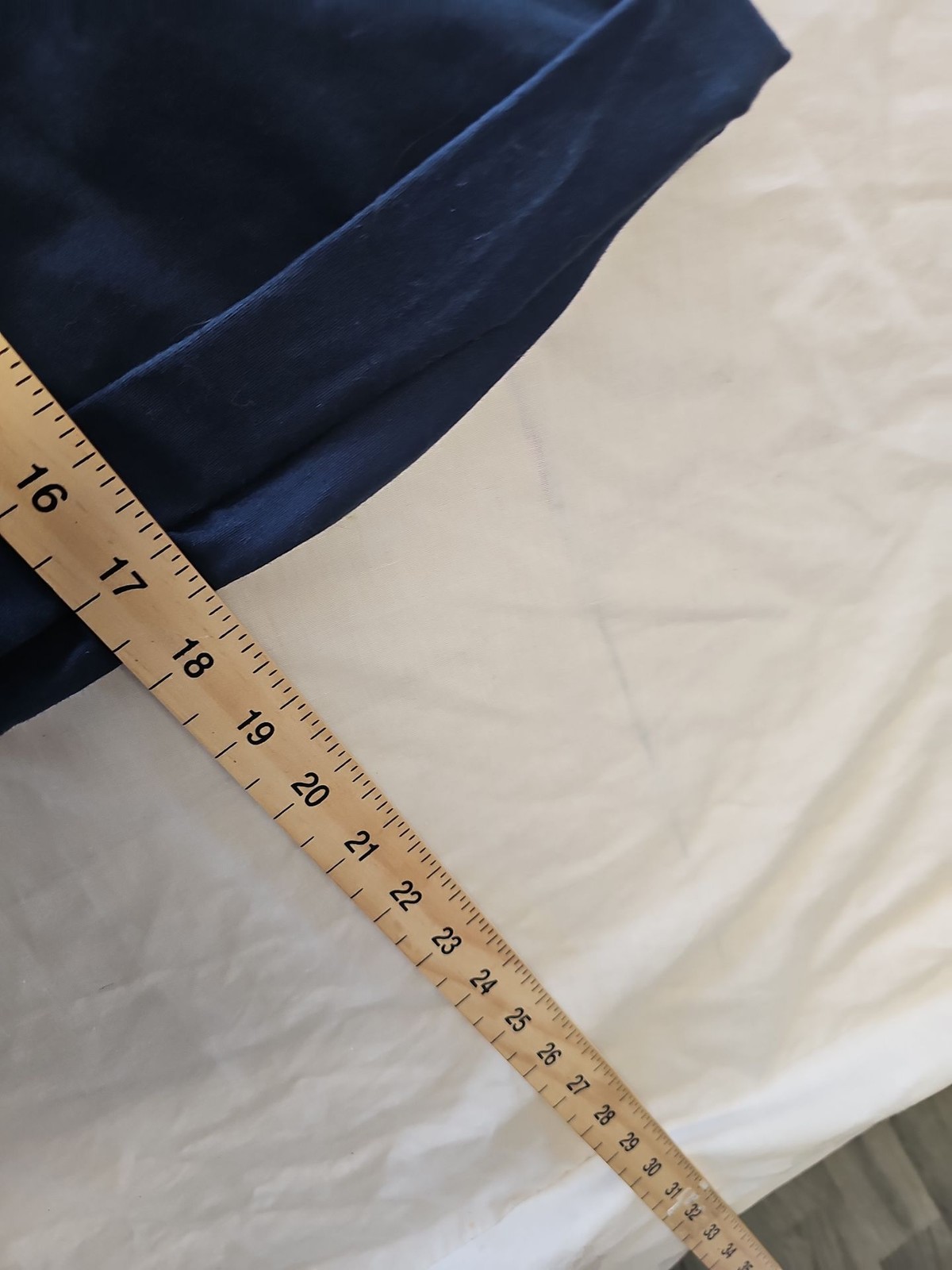 New F&F Men's Navy Blue Straight Fit Chino Shorts Size 34W OO1038 image 5