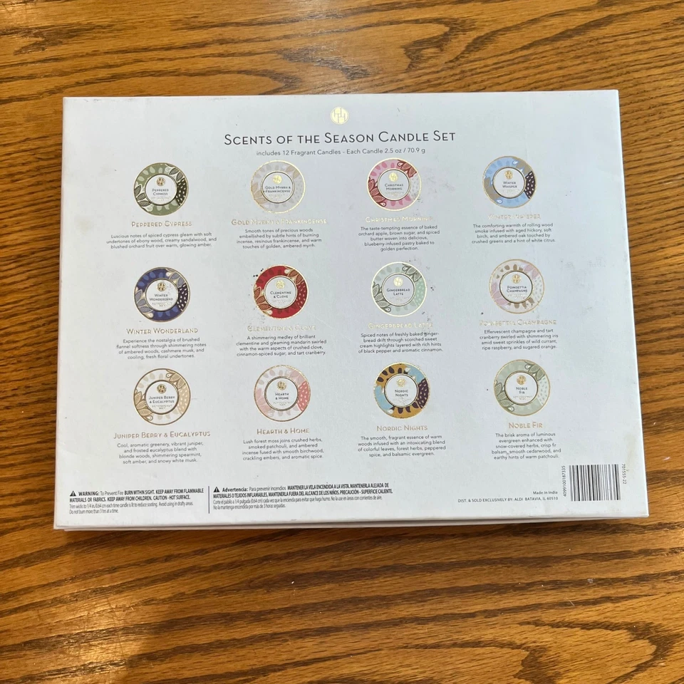 Huntington Home Scents Of The Season Candle Set 12 Fragrant Candles Holiday - Image 3 of 4