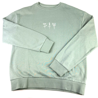 Life with Loverly Womens M Wildflower Sage Cotton Warm Comfort Soft Sweatshirt 