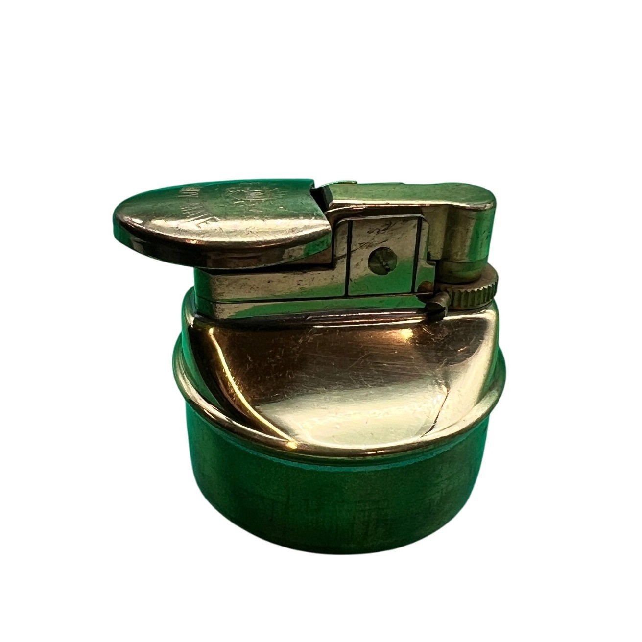 Vtg Dandy Mate Small Brass Pocket/Table Gas Lighter