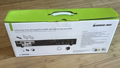 IOGEAR 2-Port Dual View 4K Display Port KVMP w/ USB 3.0 Hub & Audio GCS 1942 - Afbeelding 3 van 6