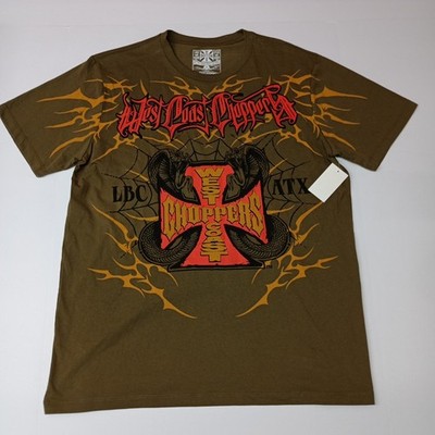 West Coast Choppers Short Sleeve T-shirt Olive Green Size XL (46-48) NWT