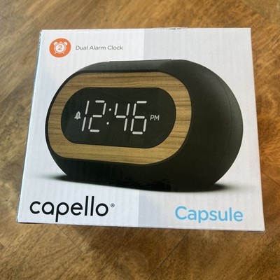 Capsule Alarm Clock Black - Capello - NEW IN BOX - FREE SAME DAY SHIPPING