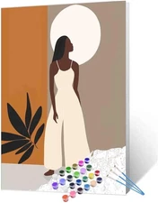 Afro Girl Painting 16''Wx20'H(Without Frame), Artwork-01 