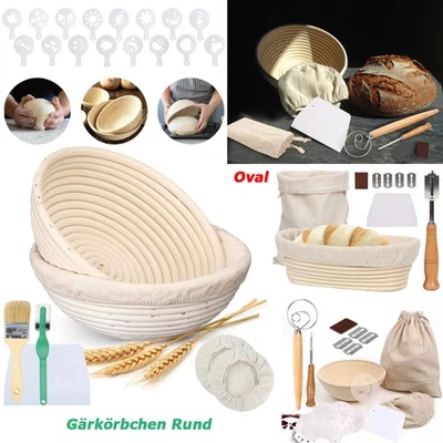 1-2 Gärkörbchen rund/oval Set Brot Gärkorb Peddigrohr Rattan Brotkorb Brotformen - Bild 1 von 4