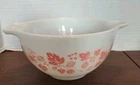Vintage Pyrex #441 1 1/2 Pink White Gooseberry Pint Bowl
