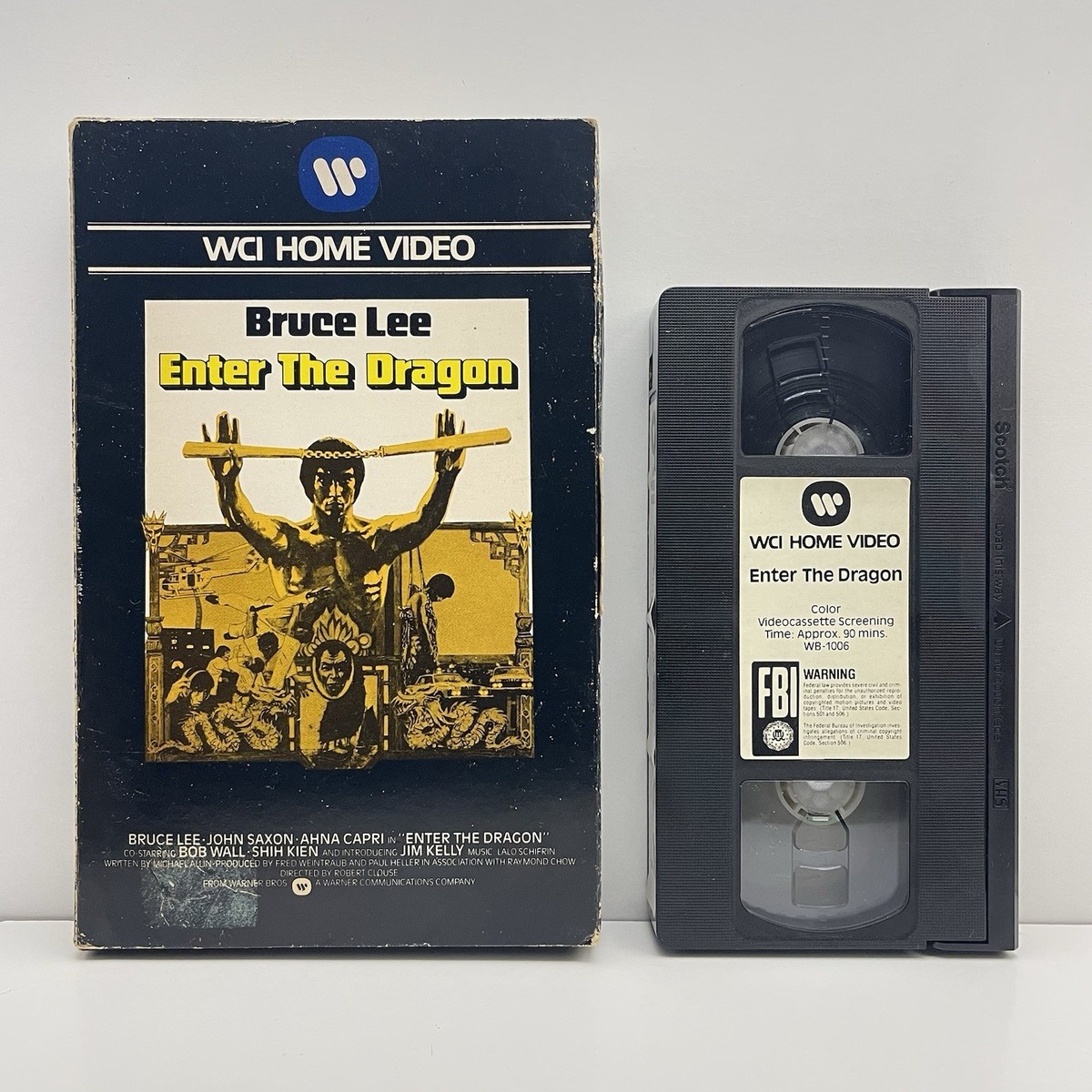 ENTER THE DRAGON (1973) VHS 1979 WCI Home Video Bruce Lee Big Box