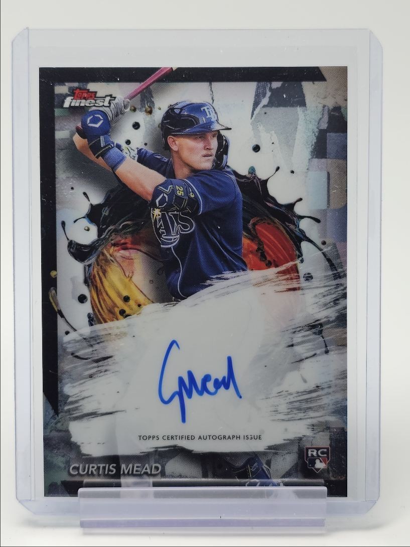CURTIS MEAD 2024 TOPPS FINEST ROOKIE AUTOGRAPH BASEBALL RAYS RC AUTO Q3882