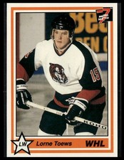 1990-91 7th Inning Sketch WHL #36 Lorne Toews Medicine Hat Tigers