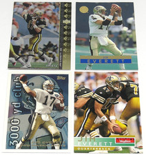 Jim Everett Saints Card Lot of 4 SP Topps, SkyBox, Fleer NFL Quarterback Cards