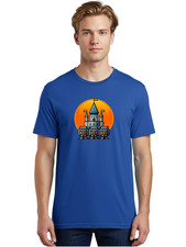 Castle-With-Robots Mens Graphic Tee, 100% Cotton, Casual Summer Wear