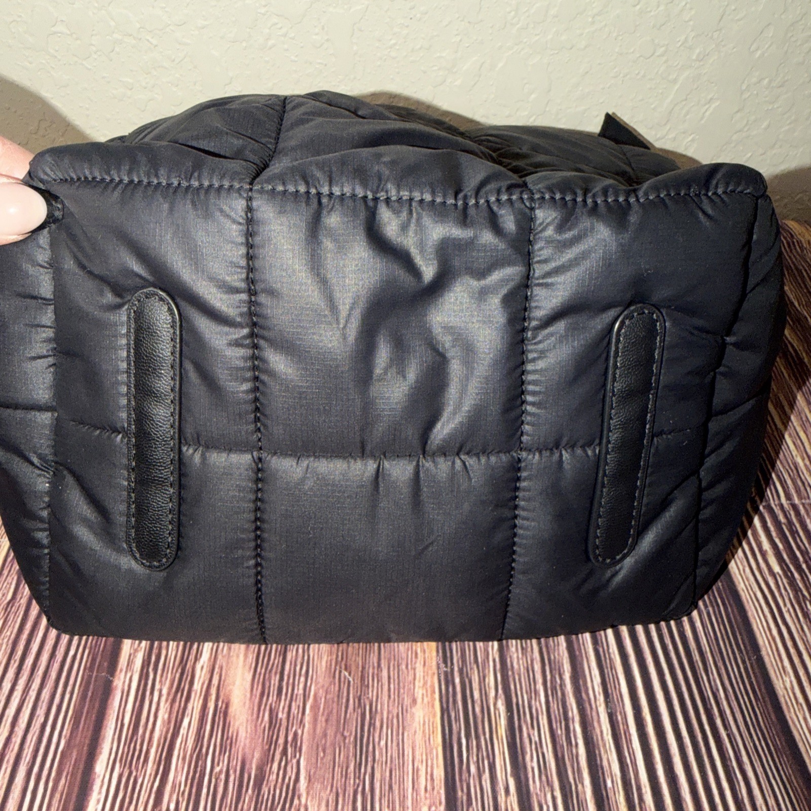 Lululemon Quilted Grid Solid Black Crossbody Bag … - image 15