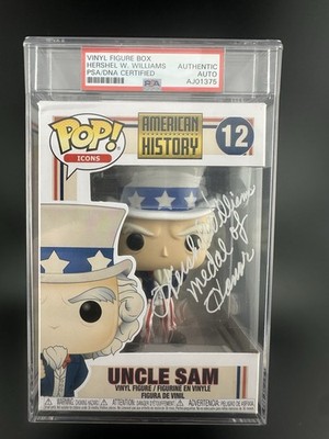 Hershel Williams Signed (PSA) ''American History'' Uncle Sam #12 Funko Pop Vinyl F