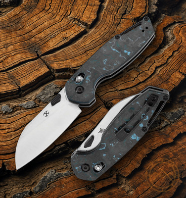 Kansept Knives Model 6 Folding Knife 3.13'' CPM S35VN Steel Blade Carbon F Handle
