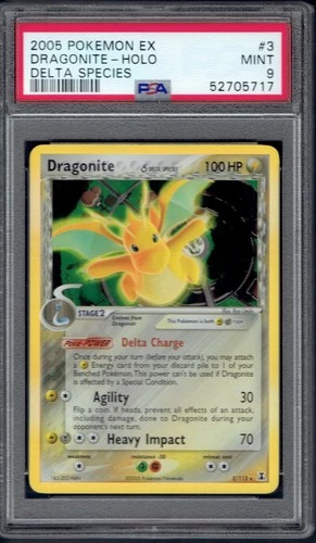 2005 Pokémon Dragonite Holo 3/113 PSA 9 (Delta Species)