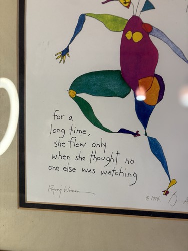 Story People Brian Andreas 'Flying Woman' Framed And Signed 1994 ๐๐๐ - Picture 4 of 9