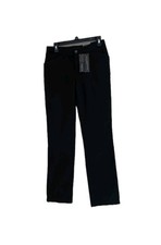 New Lee Flex-Motion Women's Mid-rise Long Regular Fit Straight Pants Sz 6 Black