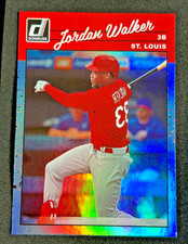 2023 Panini Donruss Jordan Walker #241 1990 Retro Blue Foil RC Reverse Variation