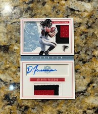 Devonta Freeman Auto Play Book Jersey RPA RC Jumbo Patch Logo Dual 3 Color /15