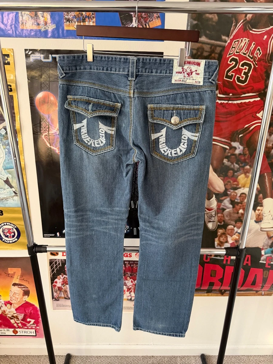 パンツ TRUE religion 30 True Religion Ricky Super QT Body Rinse Black Straight Leg Jeans