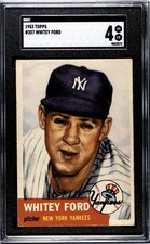 1953 Topps #207 Whitey Ford SGC 4 VG-EX New York Yankees HOF