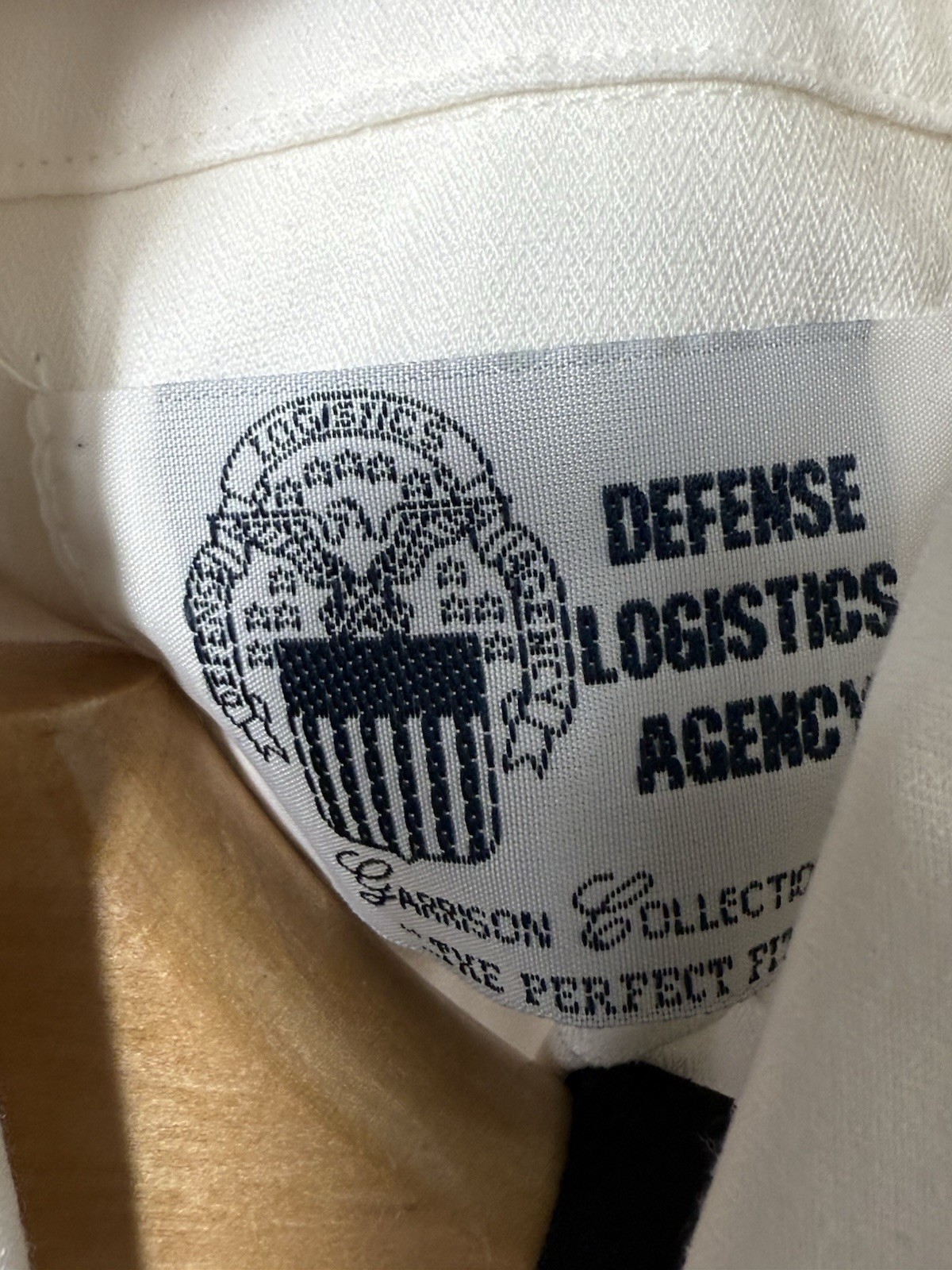 Defense Logistics Agency Shirt Men 16.5 Blue Button Up Dress Uniform Vintage