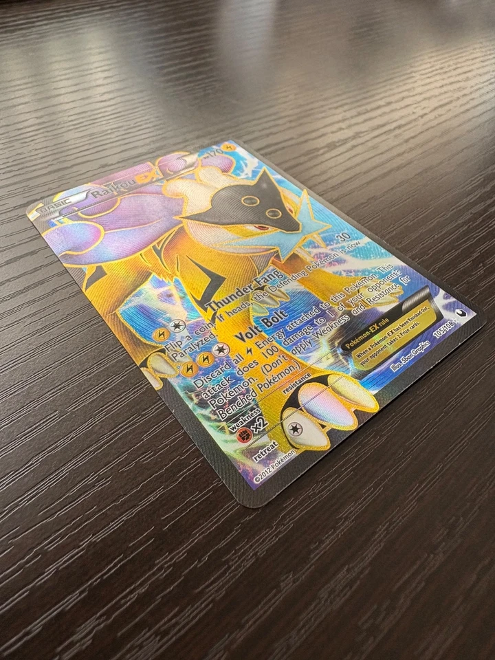Pokemon TCG 2012 Raikou EX Full Art Ultra Rare card 105/108 Dark Explorers - Image 4 of 4