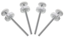 4Pcs Universal Baby Gate Threaded Spindle Rod, M8 Medium 12cm x 20cm , White