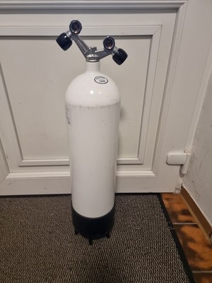 Faber 12 L lang 232 bar Twinventil Neuwertig Tauchen Taucher Pressluft Flasche