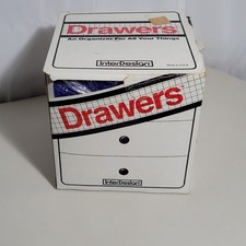 Vintage Interdesign Purple Plastic Desk Organizer W 3 Drawers Made In Usa